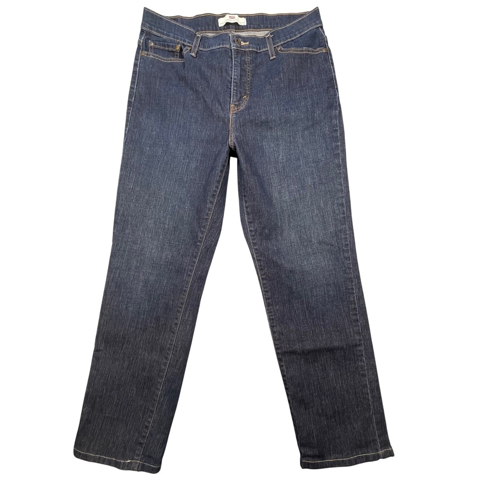 Levi's Blue 512 Perfectly Slimming Straight Leg Jeans Women 14S